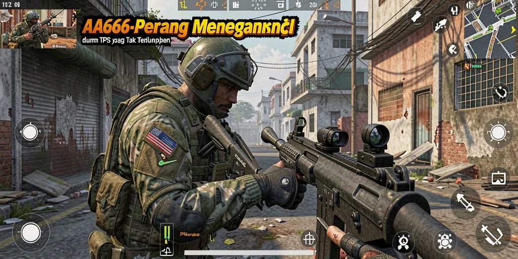 Tangkapan layar AA666 menunjukkan aksi pertempuran TPS yang seru dan mendebarkan.