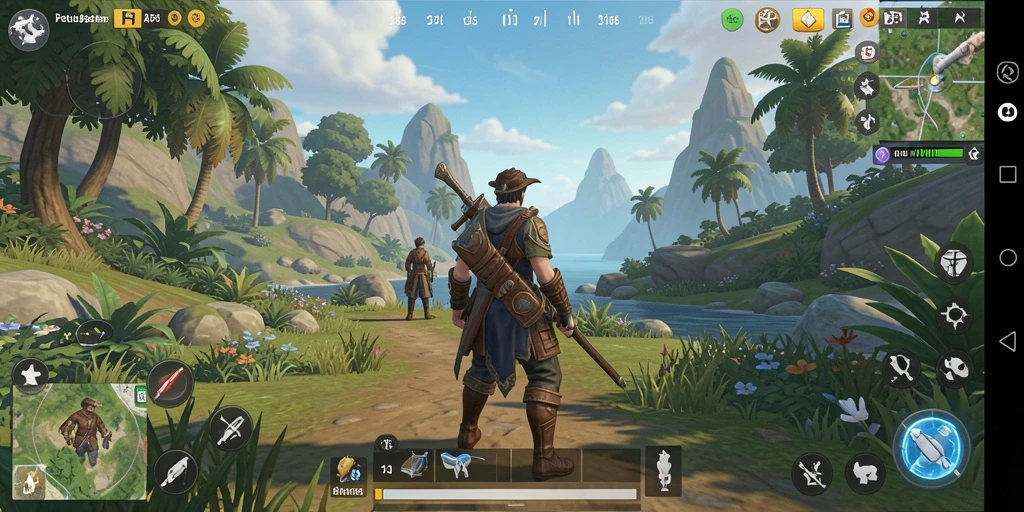 Tampilan gameplay dinamis di dunia terbuka yang mengesankan.