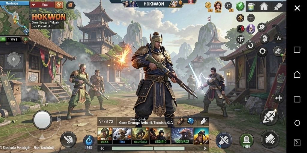Tampilan gameplay HOKIWON yang seru dan menantang di dunia SLG.