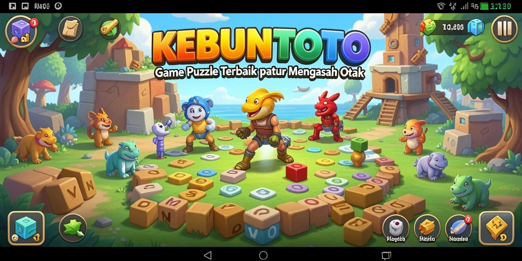 Tampilan gameplay menyenangkan dari KEBUNTOTO yang menantang otak.