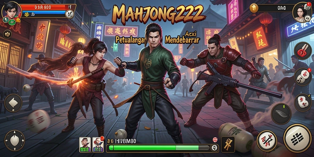 Tangkapan layar gameplay seru di MAHJONG222.