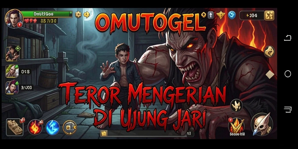 Screenshot menampilkan aksi menegangkan dalam OMUTOGEL.