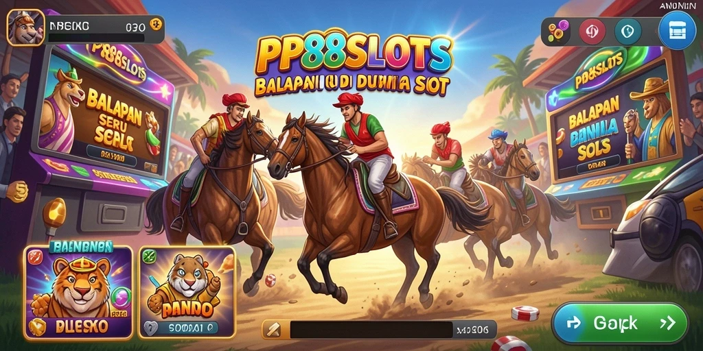 Tampilan seru dari gameplay PP88SLOTS yang memadukan balap dan slot.