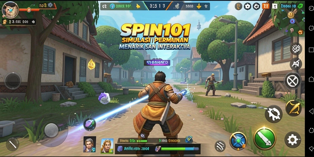 Screenshot gameplay SPIN101 menampilkan pengalaman simulasi yang mendalam.